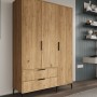 Wardrobe Aden Drawers 120 - Oak Oak