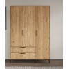 Wardrobe Aden Drawers 120 - Oak Oak