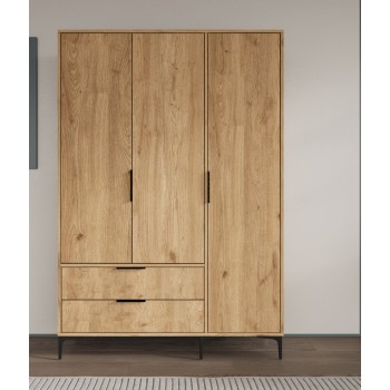 Wardrobe Aden Drawers 120 - Oak Oak