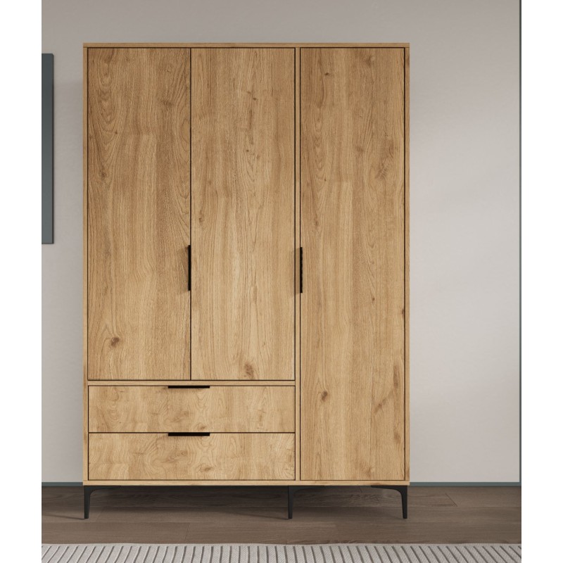Wardrobe Aden Drawers 120 - Oak Oak