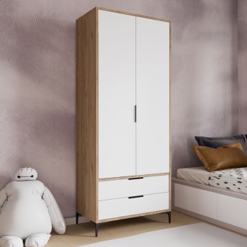 Wardrobe Aden Drawes - Oak, White Oak
White
