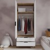 Wardrobe Aden Drawes - Oak, White Oak
White