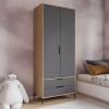Wardrobe Aden Drawes - Oak, Anthracite Oak
Anthracite
