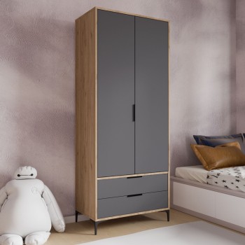 Wardrobe Aden Drawes - Oak, Anthracite Oak
Anthracite