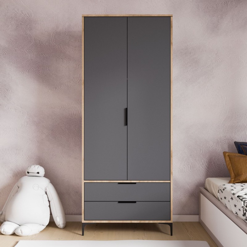 Wardrobe Aden Drawes - Oak, Anthracite Oak
Anthracite