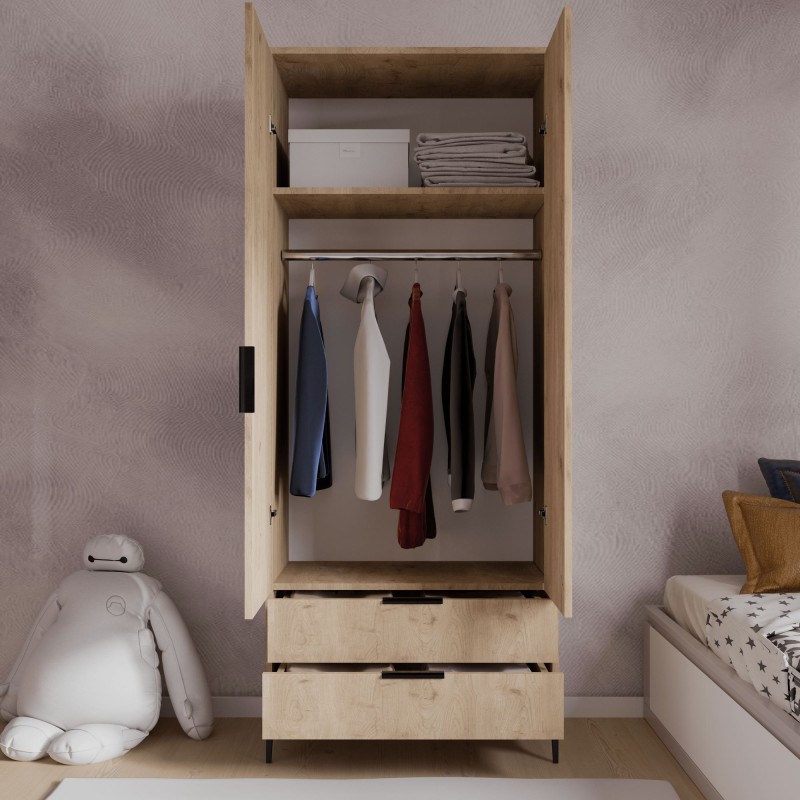 Wardrobe Aden Drawes - Oak Oak