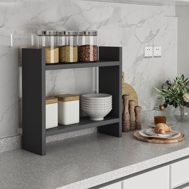 Ραφιέρα Κουζίνας - Denver - Χρώμα Ανθρακί - 34x30x10εκ