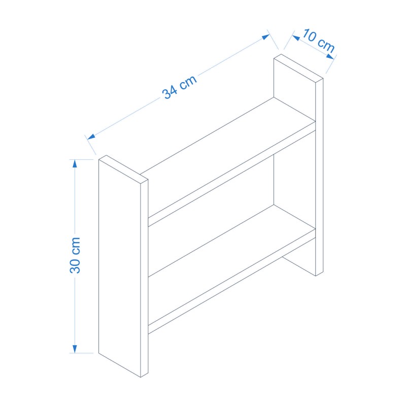 Ραφιέρα Κουζίνας - Denver - Χρώμα Λευκό - 34x30x10εκ