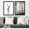 Decorative Framed Painting (2 Pieces) SET_083 White
Black