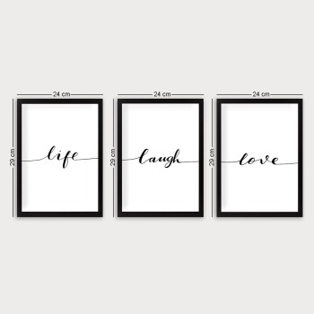 Decorative Framed Painting (3 Pieces) SET_041 Multicolor