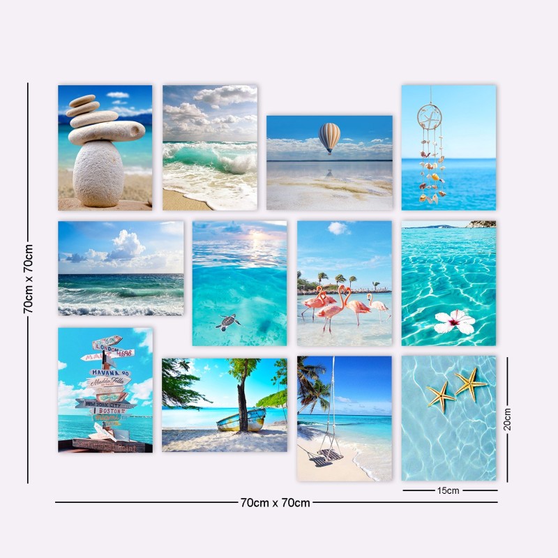 Wallxpert Decorative MDF Painting (12 Pieces) 12MDF09 Multicolor