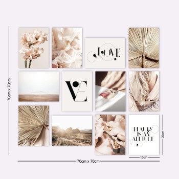 Decorative MDF Painting (12 Pieces) 12MDF13 Multicolor