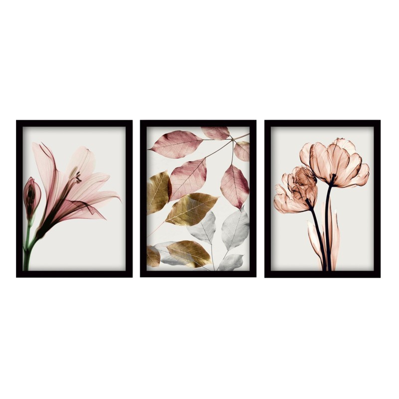 Wallxpert Decorative Framed Painting (3 Pieces) 3SC194 Multicolor