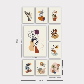 Decorative MDF Painting (9 Pieces) 9MDF01YS Multicolor