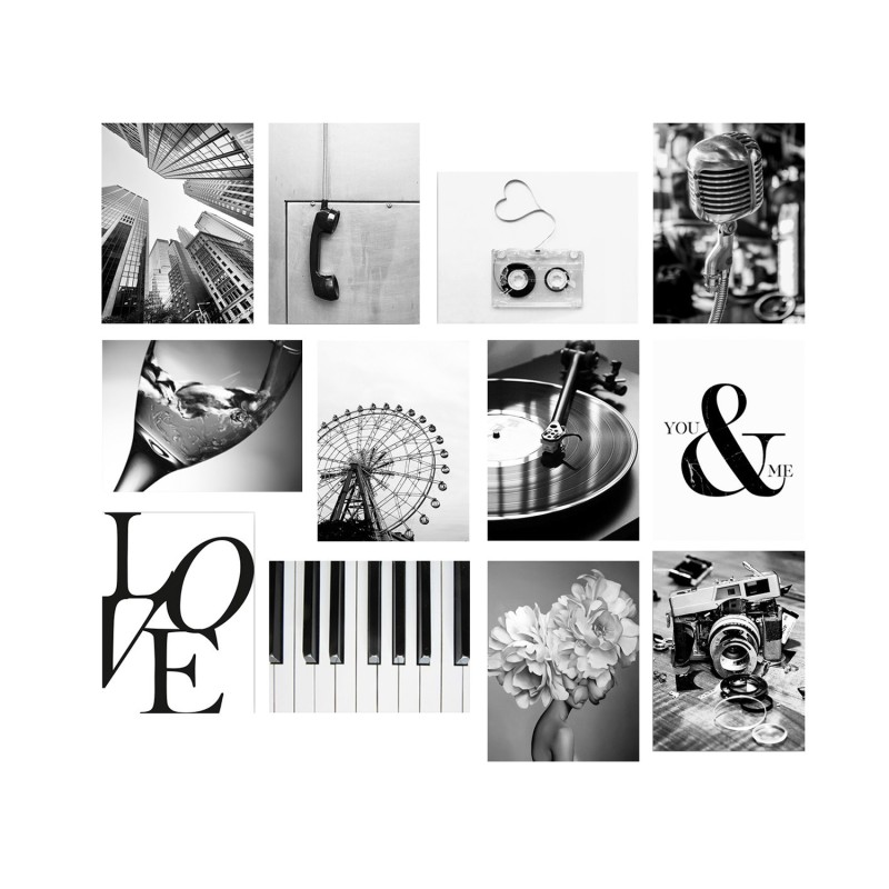 Decorative MDF Painting (12 Pieces) 12MDF16YS Multicolor