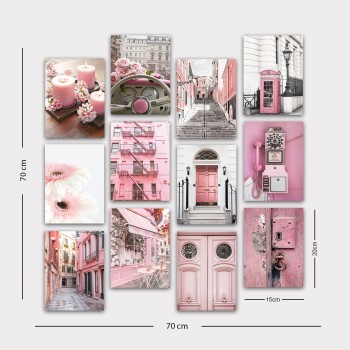 Decorative MDF Painting (12 Pieces) 12MDF28YS Multicolor