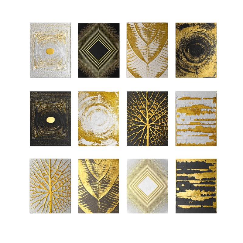 Wallxpert Decorative MDF Painting (12 Pieces) 12MDF37YS Multicolor