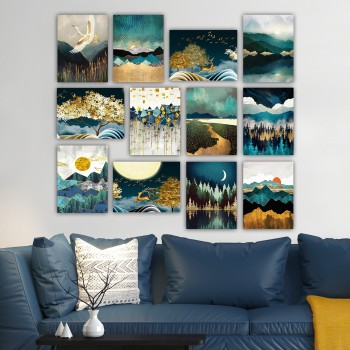 Decorative MDF Painting (12 Pieces) 12MDF44YS Multicolor