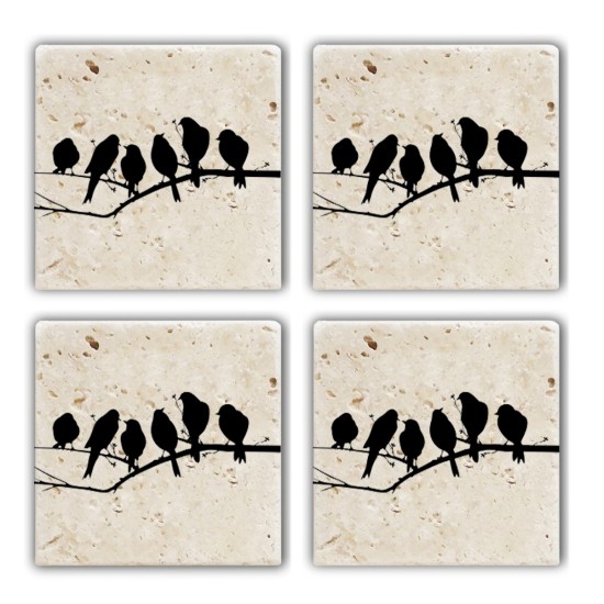 Glass Mat (4 Pieces) TBA103701947 Multicolor