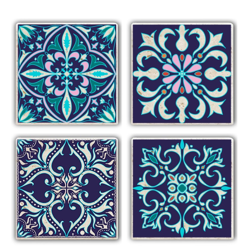Hermia Glass Mat (4 Pieces) TBA7436502215247 Multicolor