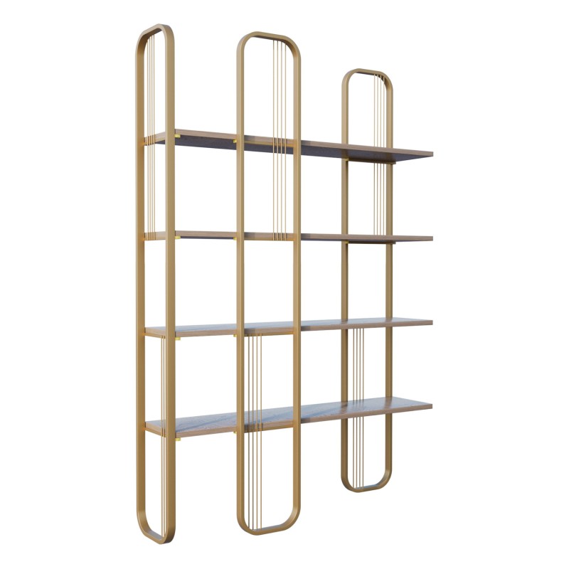 Βιβλιοθήκη - Sierra - Χρώμα Κίτρινο - 125x28x180εκ