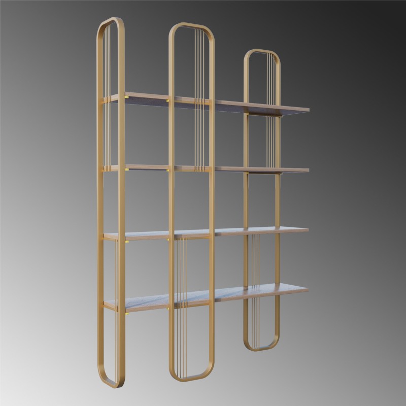 Βιβλιοθήκη - Sierra - Χρώμα Κίτρινο - 125x28x180εκ