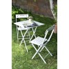 Garden Table & Chairs Set (3 Pieces) Bistro Set 2 White