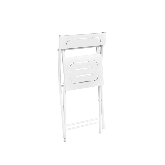 Garden Table & Chairs Set (3 Pieces) Bistro Set 2 White