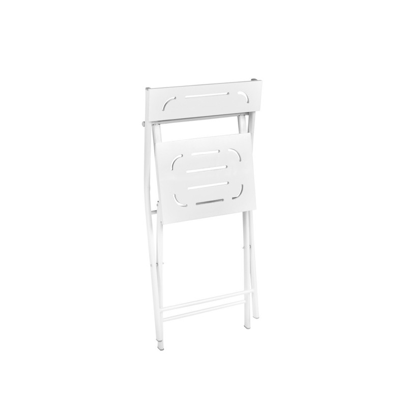 Garden Table & Chairs Set (3 Pieces) Bistro Set 2 White