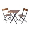 Garden Table & Chairs Set (3 Pieces) Bistro Set 3 Walnut
Black