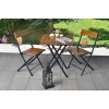 Garden Table & Chairs Set (3 Pieces) Bistro Set 3 Walnut
Black