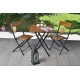Garden Table & Chairs Set (3 Pieces) Bistro Set 3 Walnut
Black