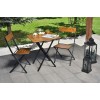 Garden Table & Chairs Set (3 Pieces) Bistro Set 3 Walnut
Black