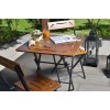 Garden Table & Chairs Set (3 Pieces) Bistro Set 3 Walnut
Black