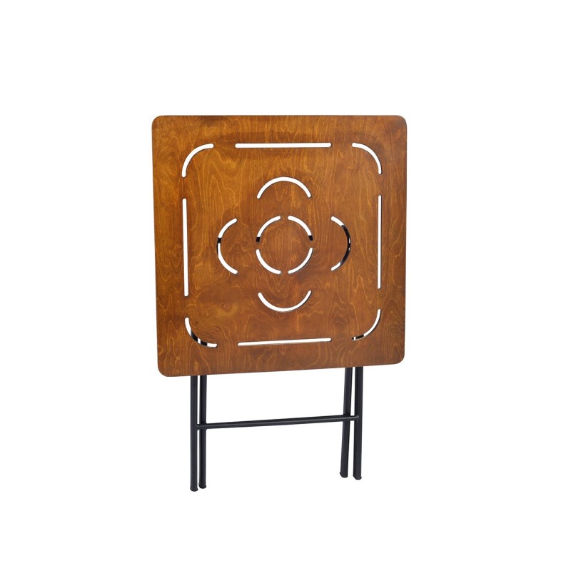 Garden Table & Chairs Set (3 Pieces) Bistro Set 3 Walnut
Black