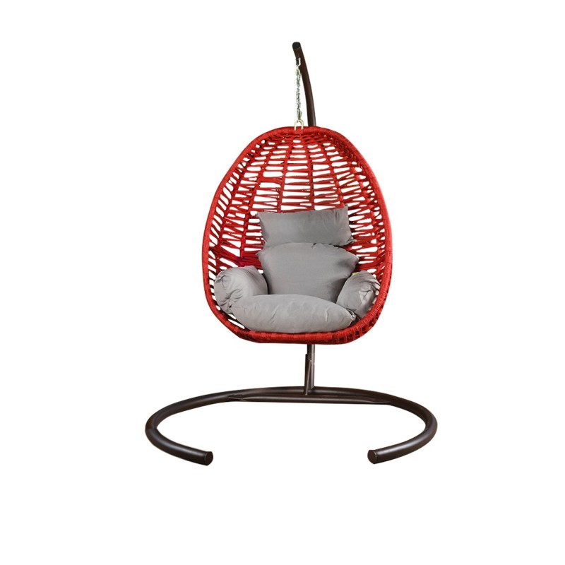Garden Single Swing Chair Fındık - Claret Red Claret Red