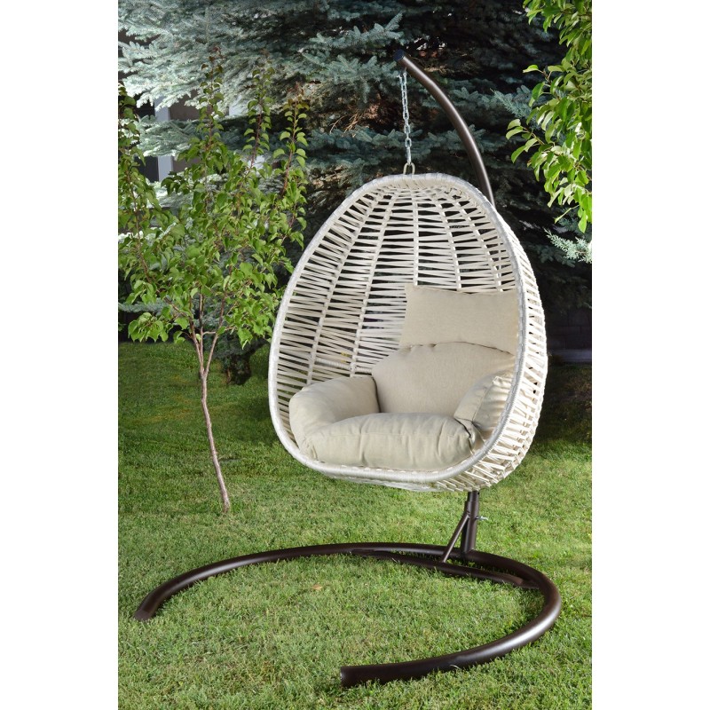 Garden Single Swing Chair Fındık - Cream Cream