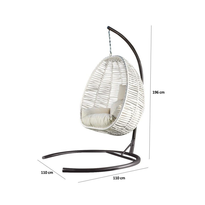 Garden Single Swing Chair Fındık - Cream Cream