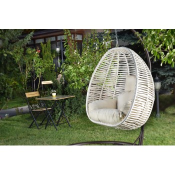 Garden Single Swing Chair Fındık - Cream Cream