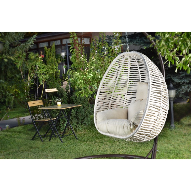 Garden Single Swing Chair Fındık - Cream Cream