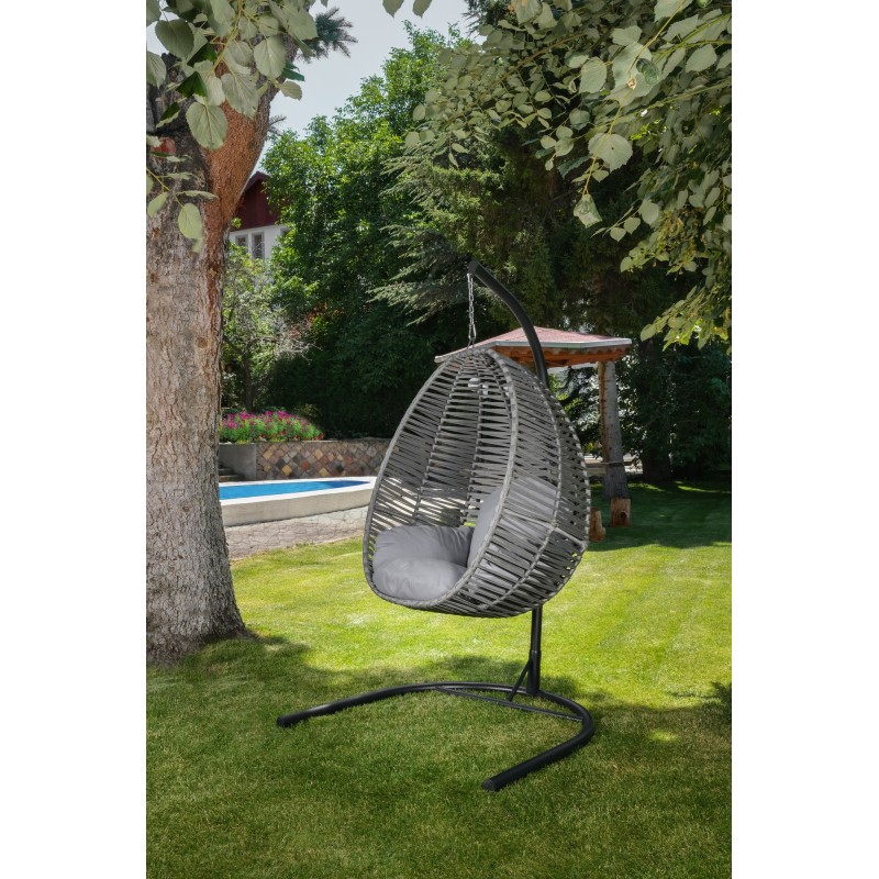 Garden Single Swing Chair Fındık Grey