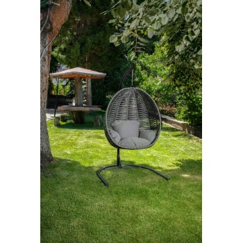 Garden Single Swing Chair Fındık Grey