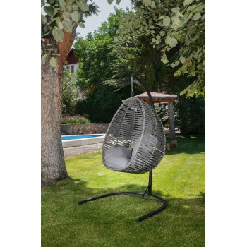 Garden Single Swing Chair Fındık Grey