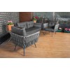 Garden Lounge Set Violet - Grey (1+1+2) Grey