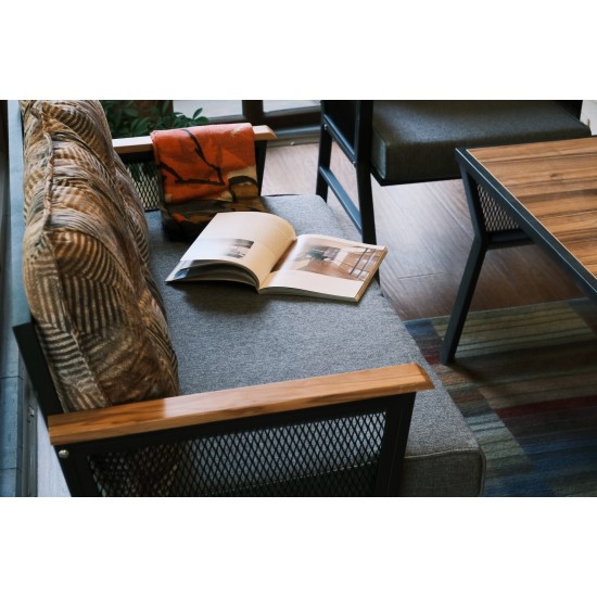 Garden Lounge Set Mers - Black (1+1+2) Black
Wooden
Grey