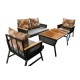 Garden Lounge Set Mers - Black (1+1+2) Black
Wooden
Grey