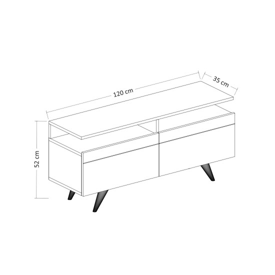 TV Stand Berlin 120 - White Oak
White TV Stand Berlin 120 - White Oak
White