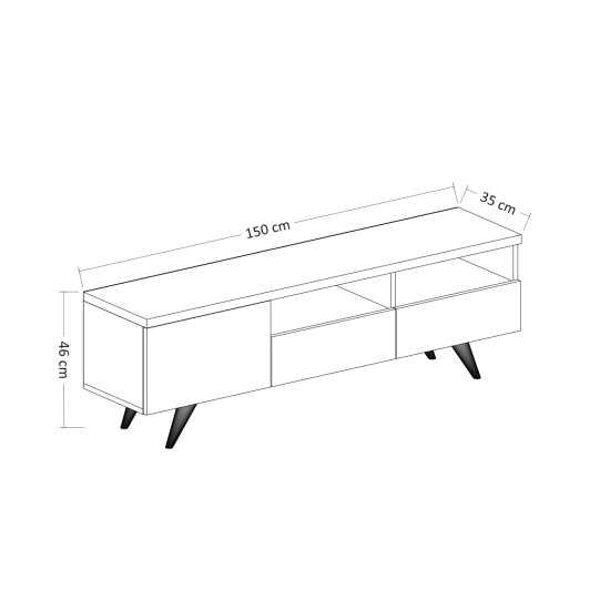 TV Stand Brüksel - White Oak
White TV Stand Brüksel - White Oak
White