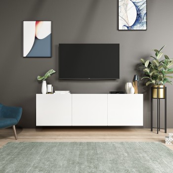 TV Stand White White