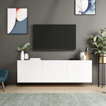 TV Stand White White